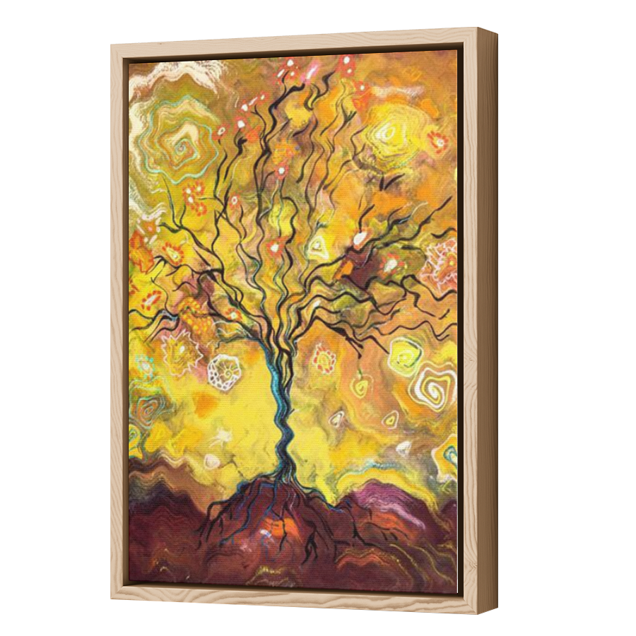 Thumbnail for Canvas - Wood Grain Floating Frame