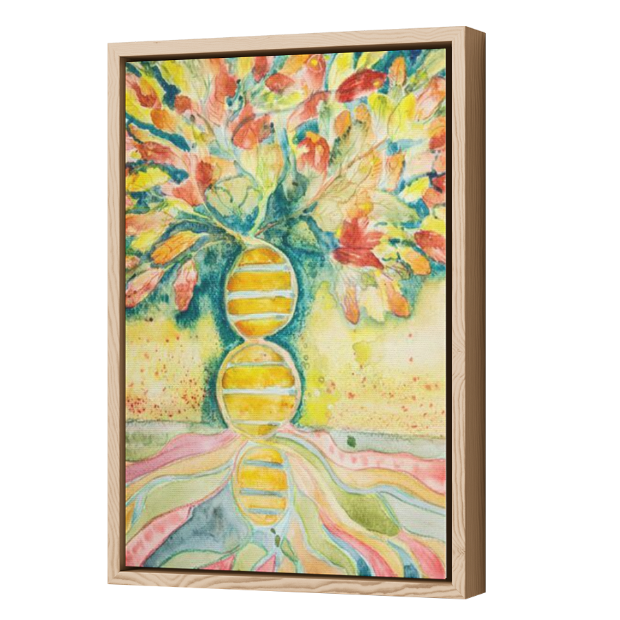 Thumbnail for Canvas - Wood Grain Floating Frame