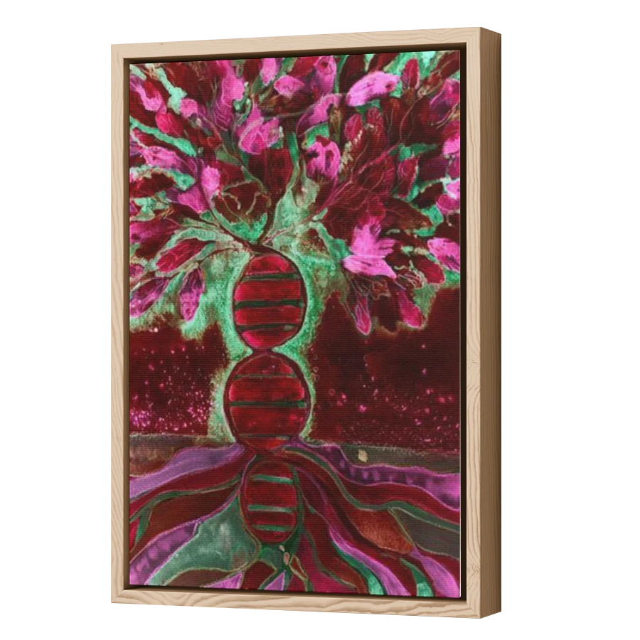 Thumbnail for Canvas - Wood Grain Floating Frame
