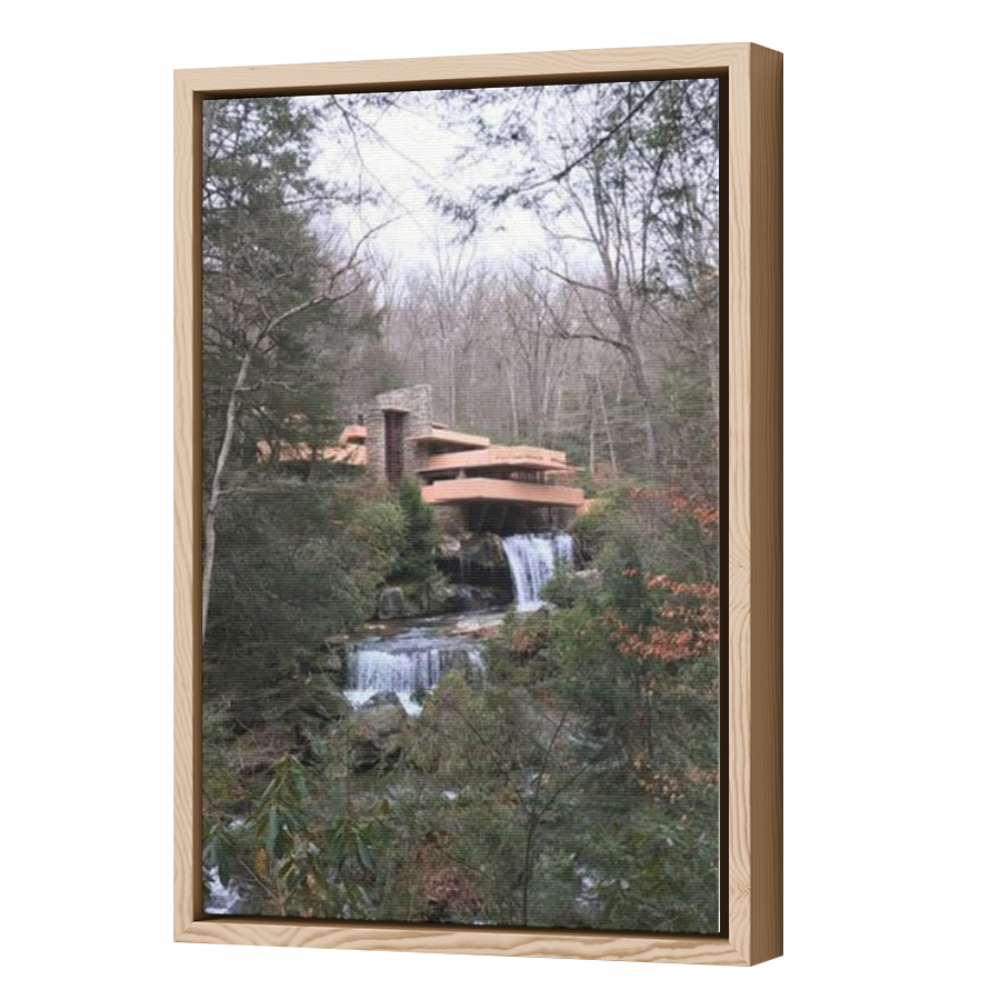 Thumbnail for Canvas - Wood Grain Floating Frame