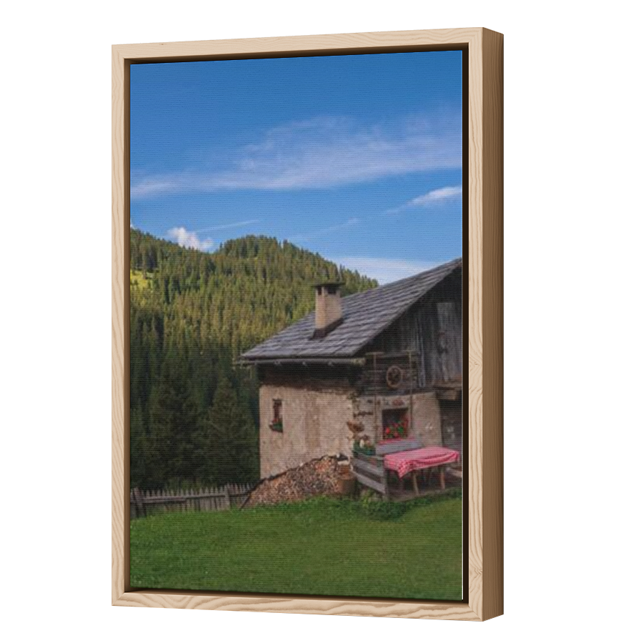 Thumbnail for Canvas - Wood Grain Floating Frame