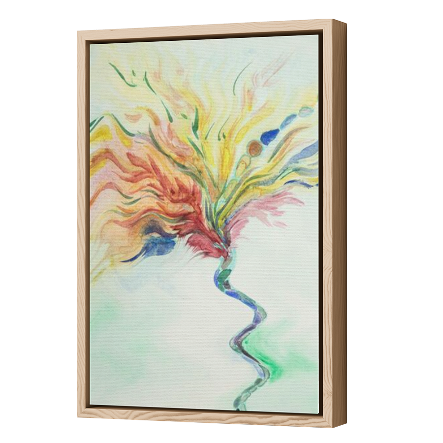 Thumbnail for Canvas - Wood Grain Floating Frame