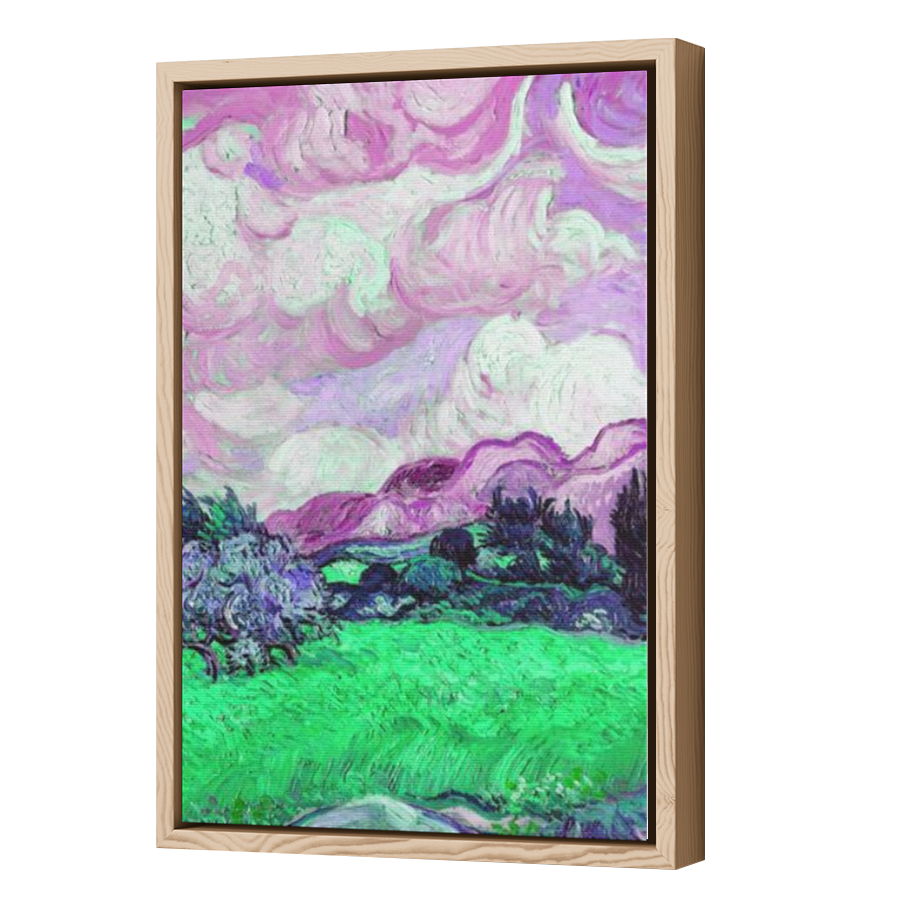 Thumbnail for Canvas - Wood Grain Floating Frame