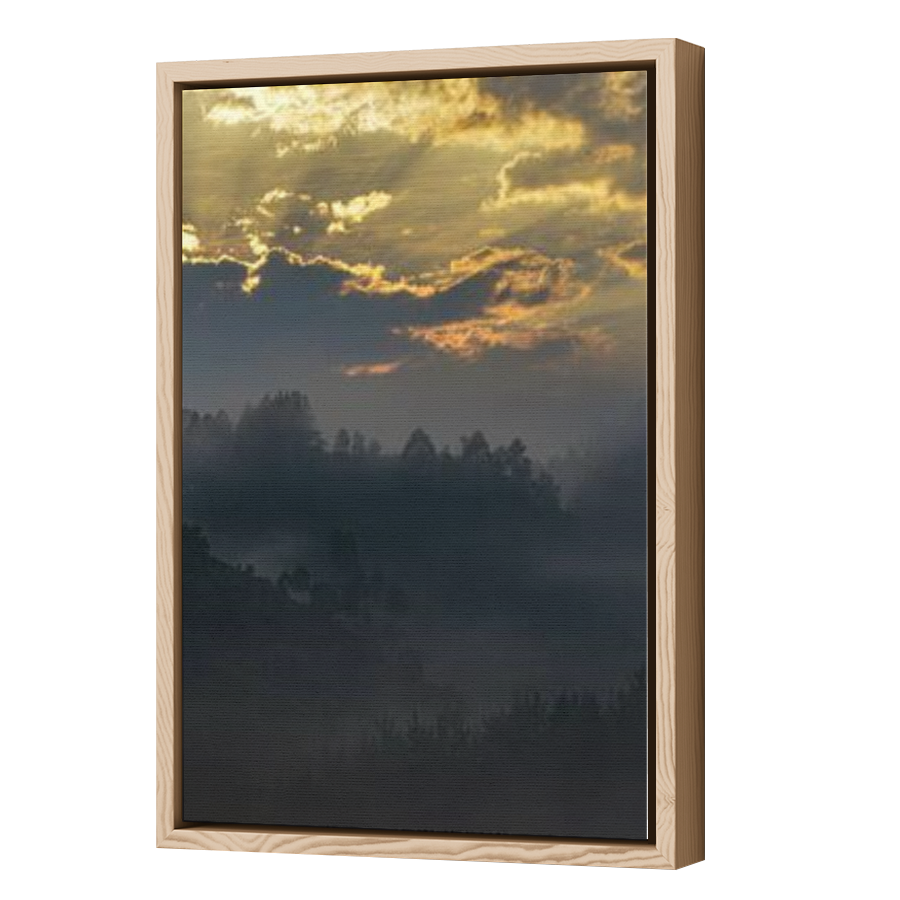 Thumbnail for Canvas - Wood Grain Floating Frame