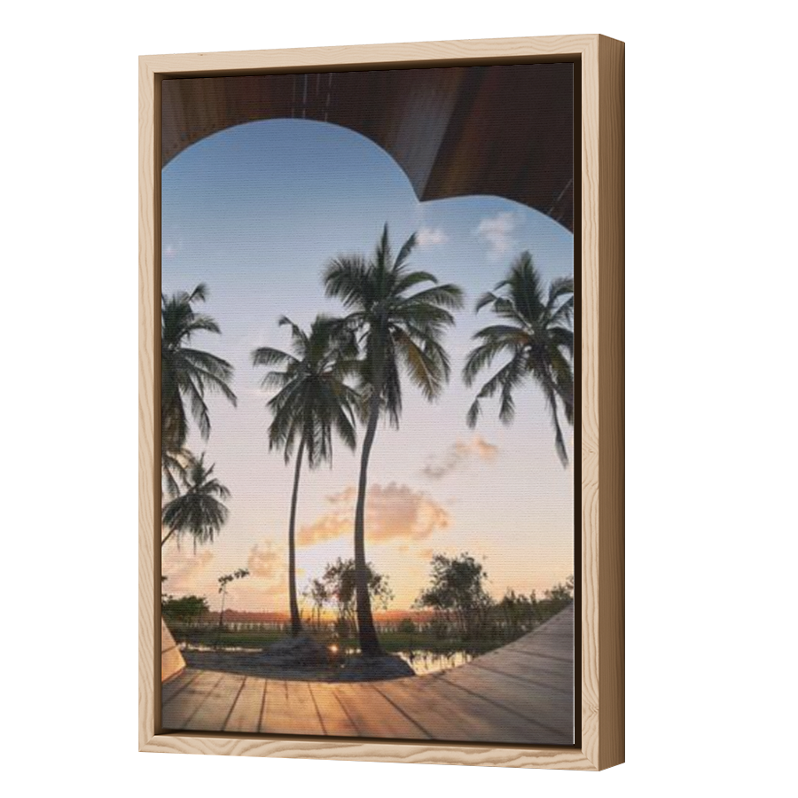 Thumbnail for Canvas - Wood Grain Floating Frame