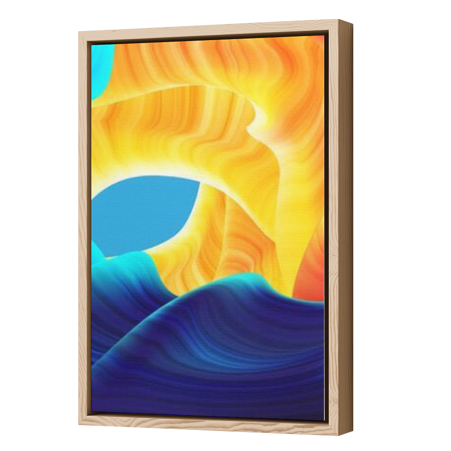 Thumbnail for Canvas - Wood Grain Floating Frame
