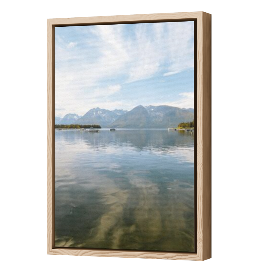 Thumbnail for Canvas - Wood Grain Floating Frame