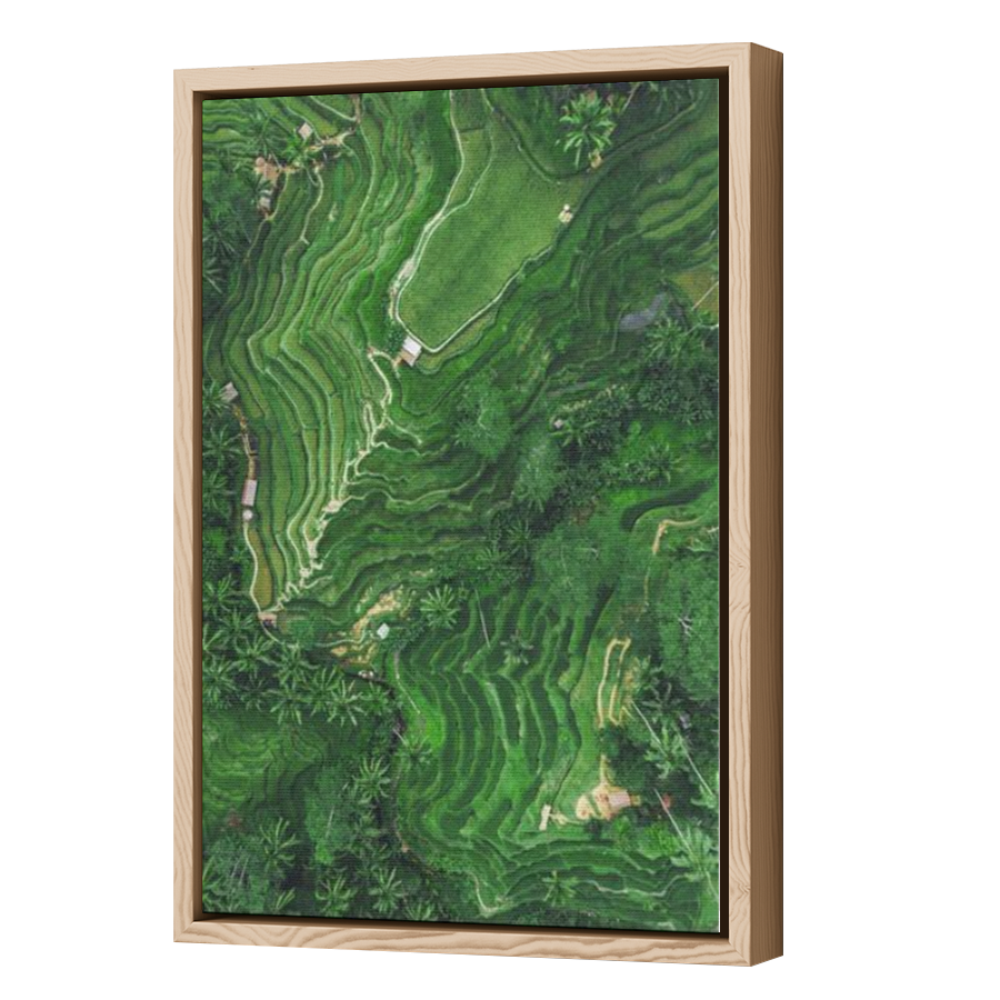 Thumbnail for Canvas - Wood Grain Floating Frame
