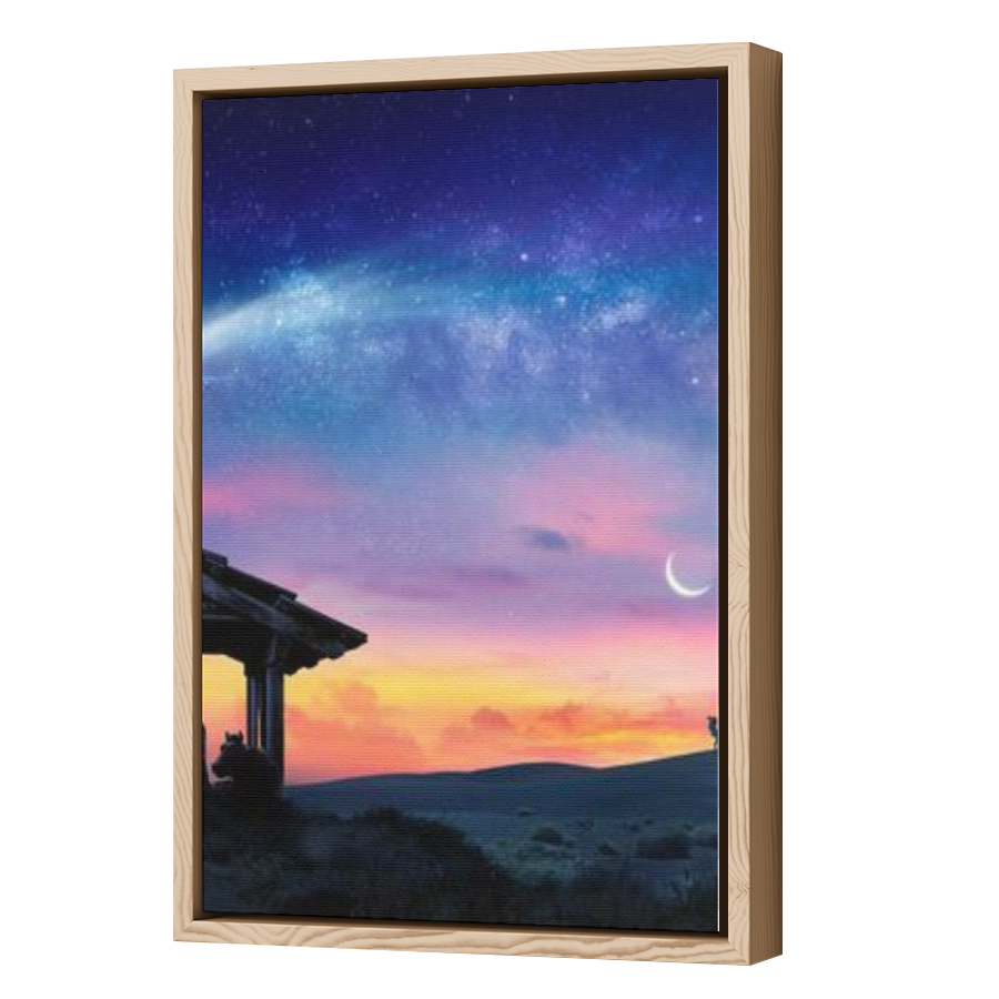 Thumbnail for Canvas - Wood Grain Floating Frame