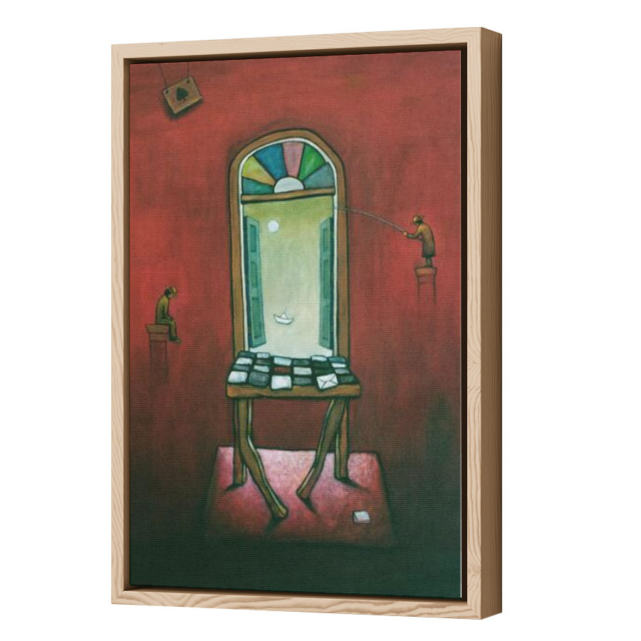 Thumbnail for Canvas - Wood Grain Floating Frame