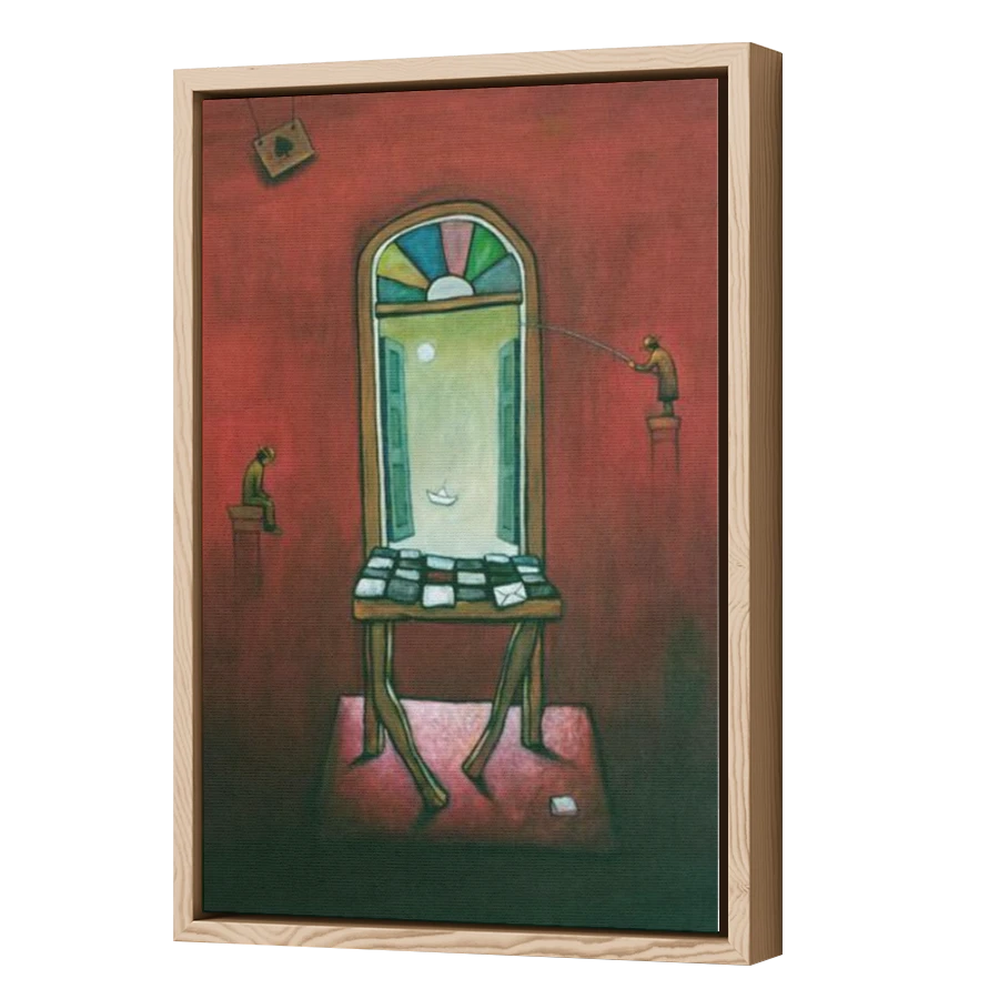 Thumbnail for Canvas - Wood Grain Floating Frame