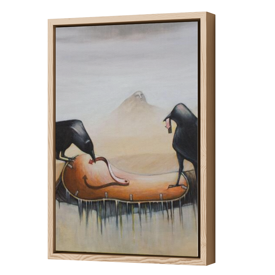 Thumbnail for Canvas - Wood Grain Floating Frame