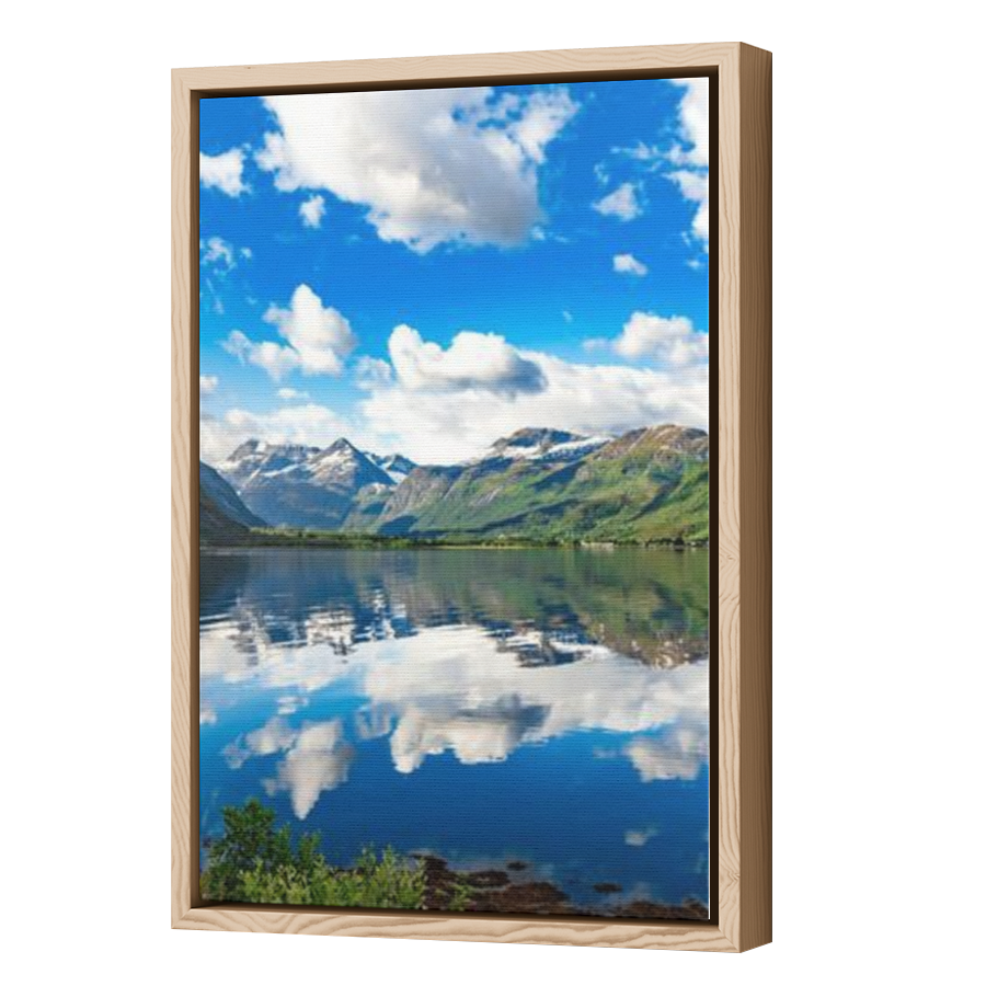 Thumbnail for Canvas - Wood Grain Floating Frame