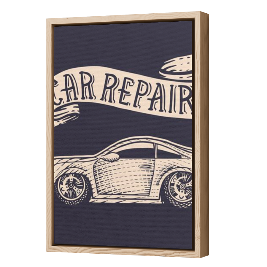 Thumbnail for Canvas - Wood Grain Floating Frame