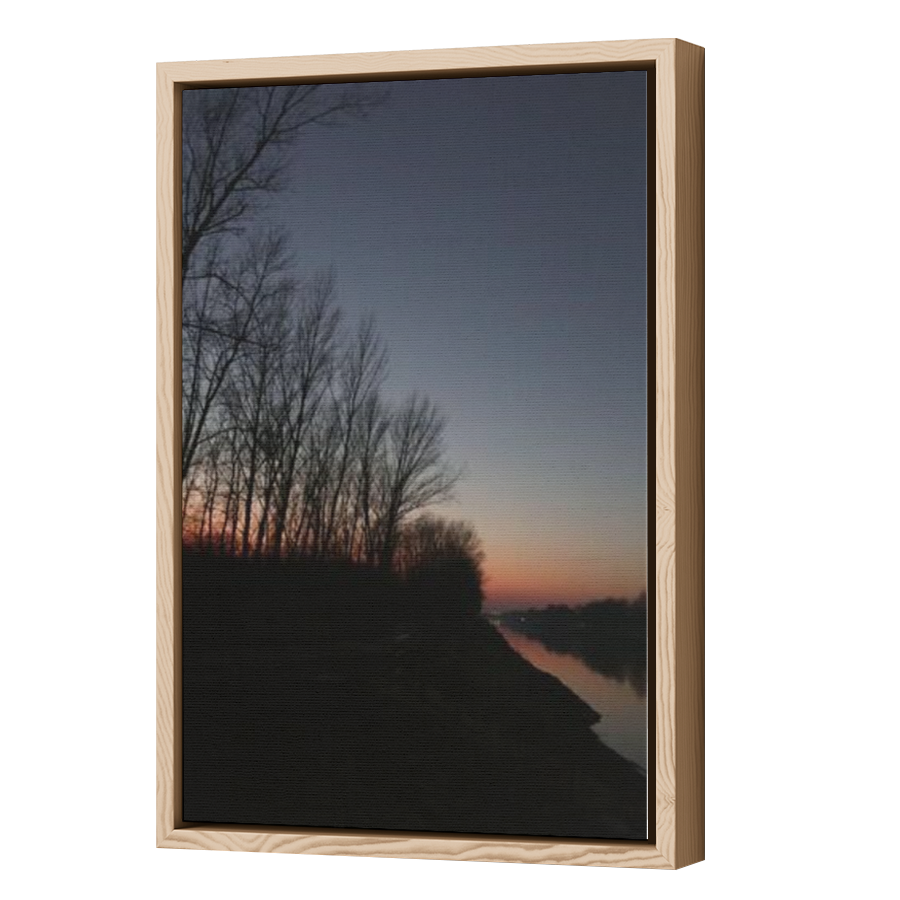 Thumbnail for Canvas - Wood Grain Floating Frame