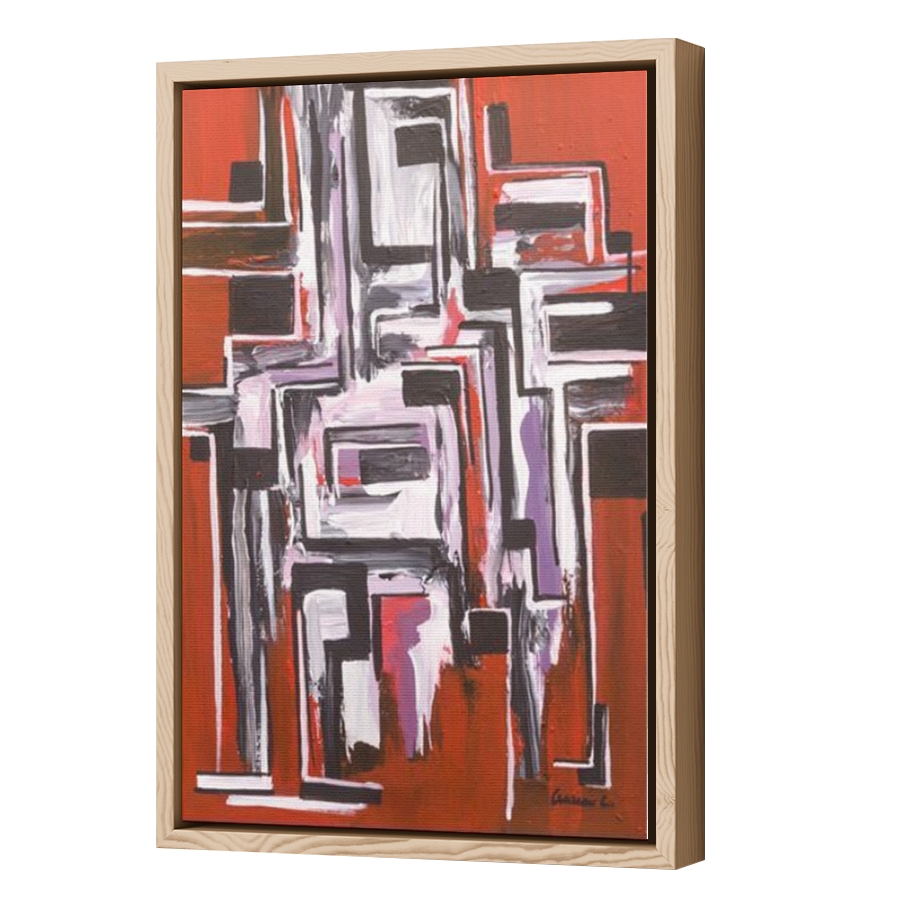 Thumbnail for Canvas - Wood Grain Floating Frame