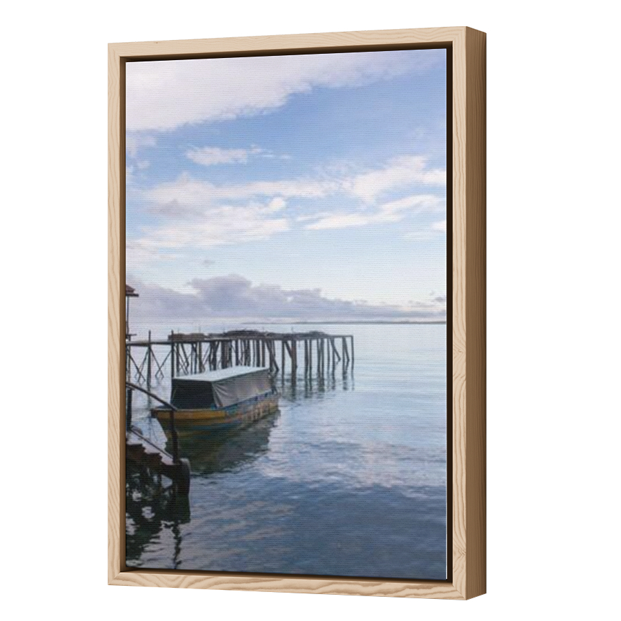 Thumbnail for Canvas - Wood Grain Floating Frame