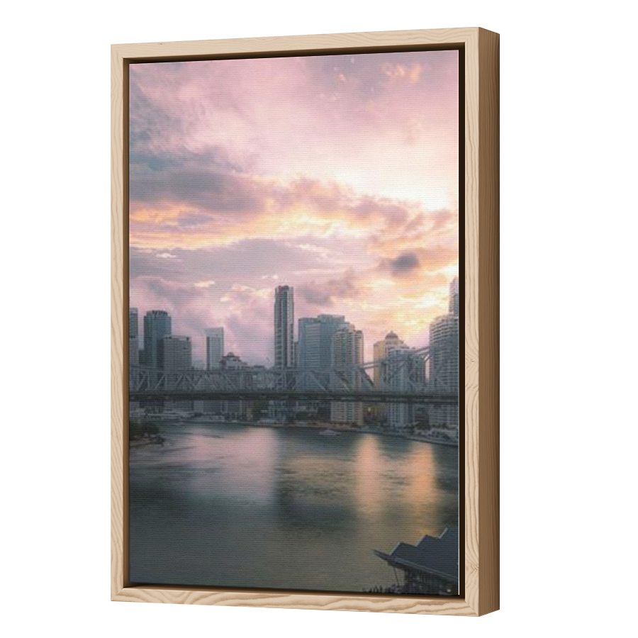 Thumbnail for Canvas - Wood Grain Floating Frame