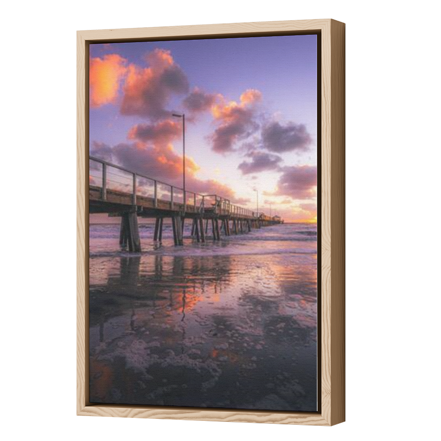 Thumbnail for Canvas - Wood Grain Floating Frame