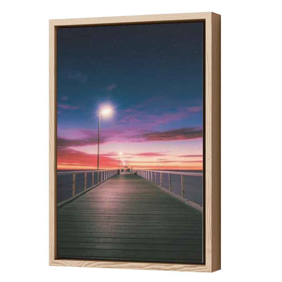 Thumbnail for Canvas - Wood Grain Floating Frame