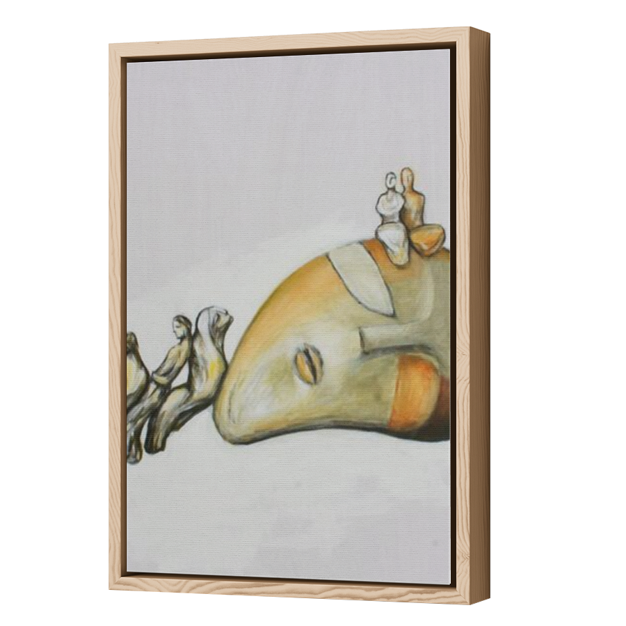 Thumbnail for Canvas - Wood Grain Floating Frame