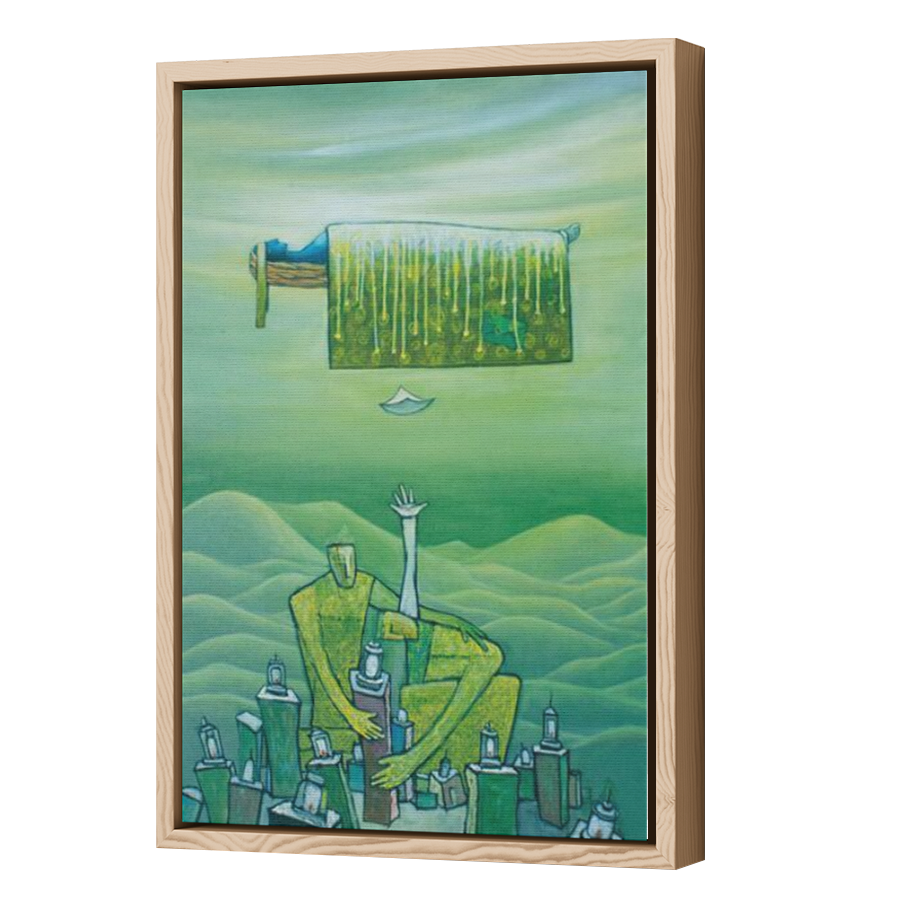 Thumbnail for Canvas - Wood Grain Floating Frame