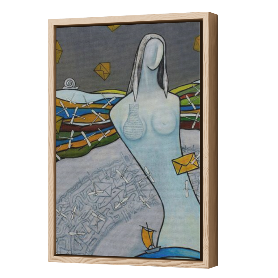 Thumbnail for Canvas - Wood Grain Floating Frame