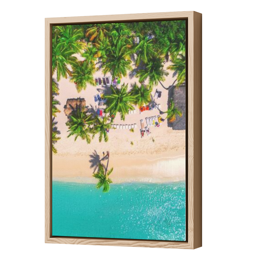 Thumbnail for Canvas - Wood Grain Floating Frame