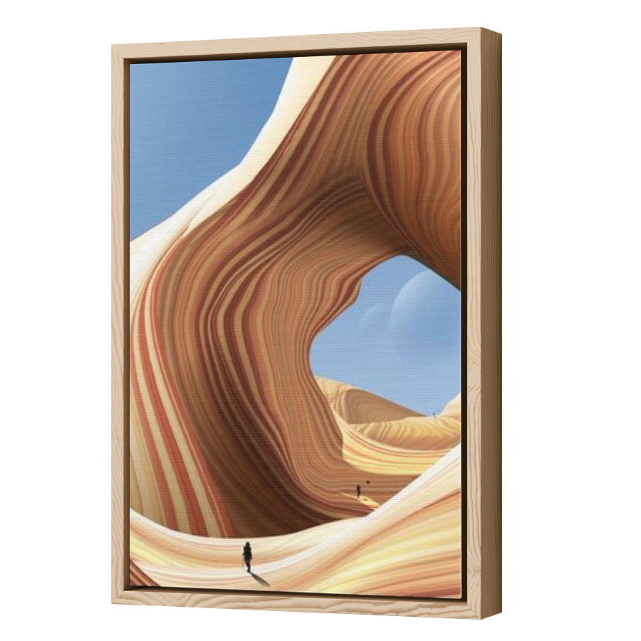 Thumbnail for Canvas - Wood Grain Floating Frame