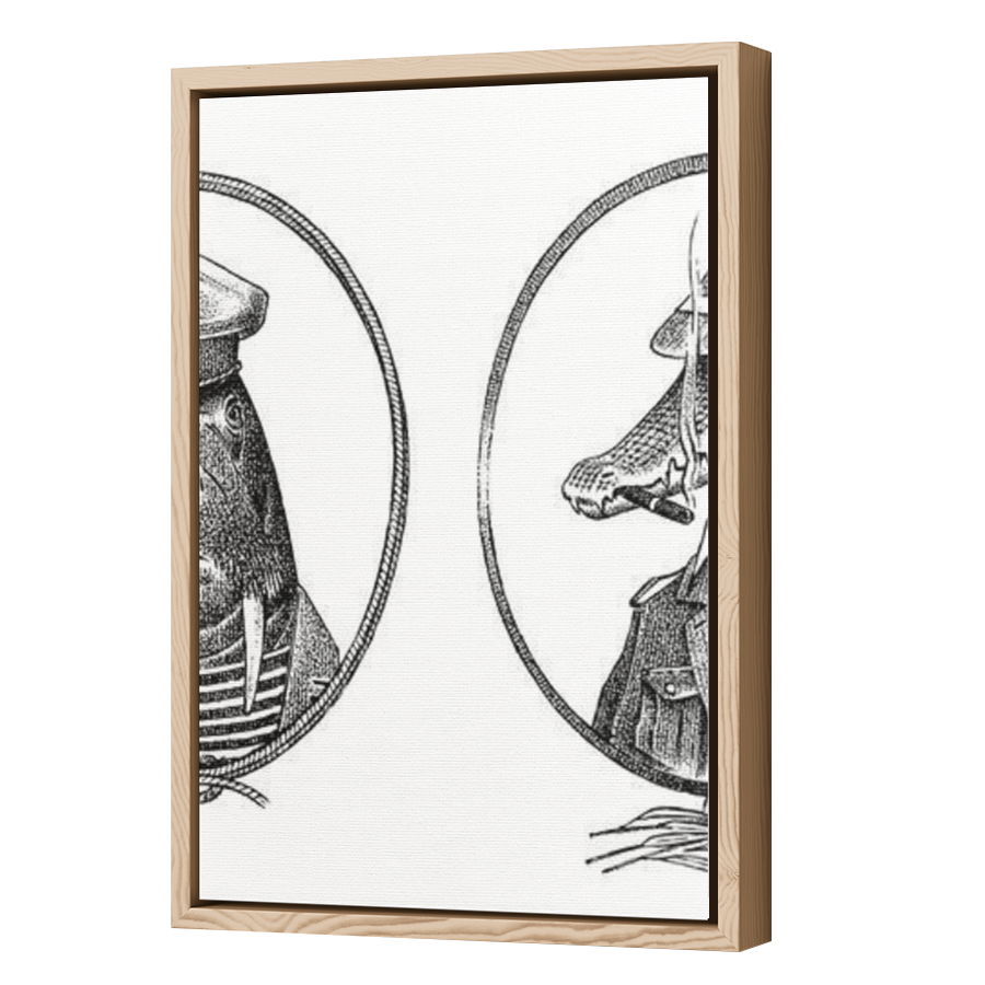 Thumbnail for Canvas - Wood Grain Floating Frame