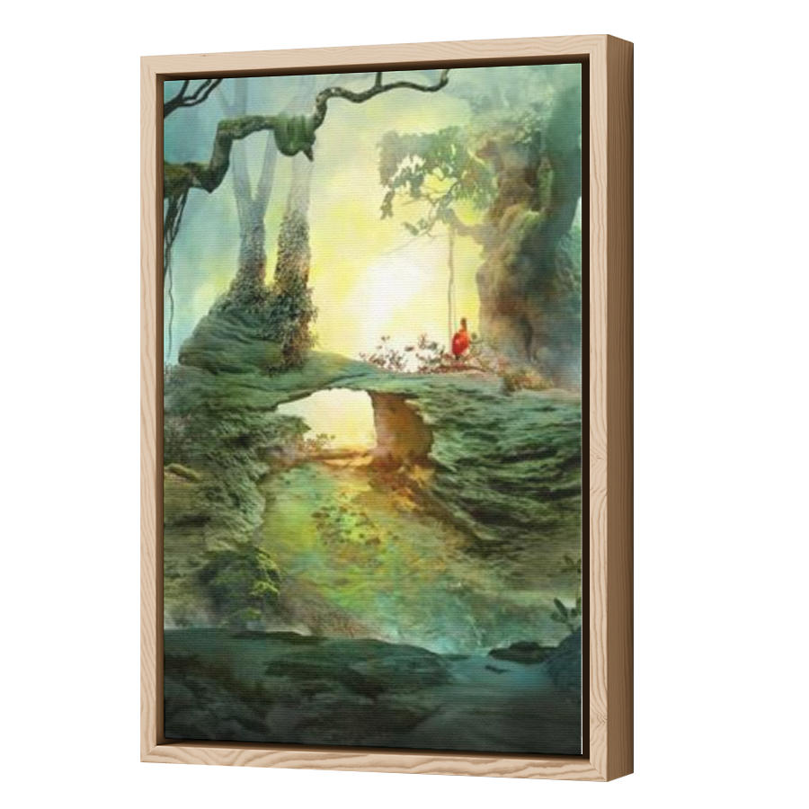 Thumbnail for Canvas - Wood Grain Floating Frame