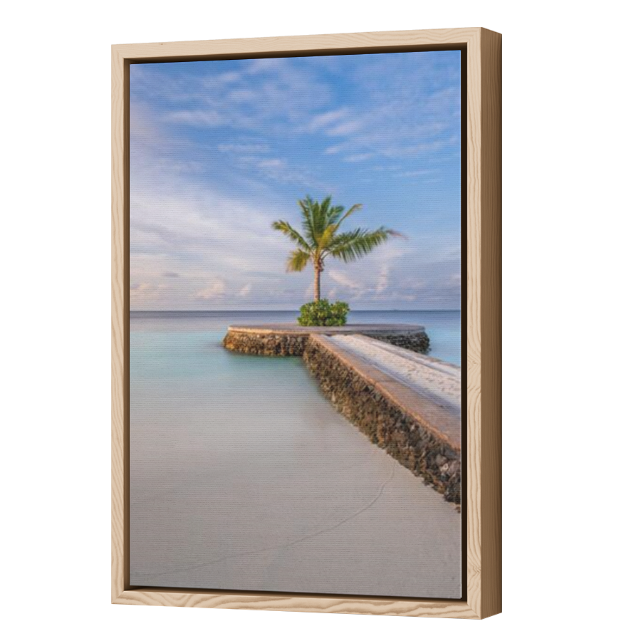 Thumbnail for Canvas - Wood Grain Floating Frame