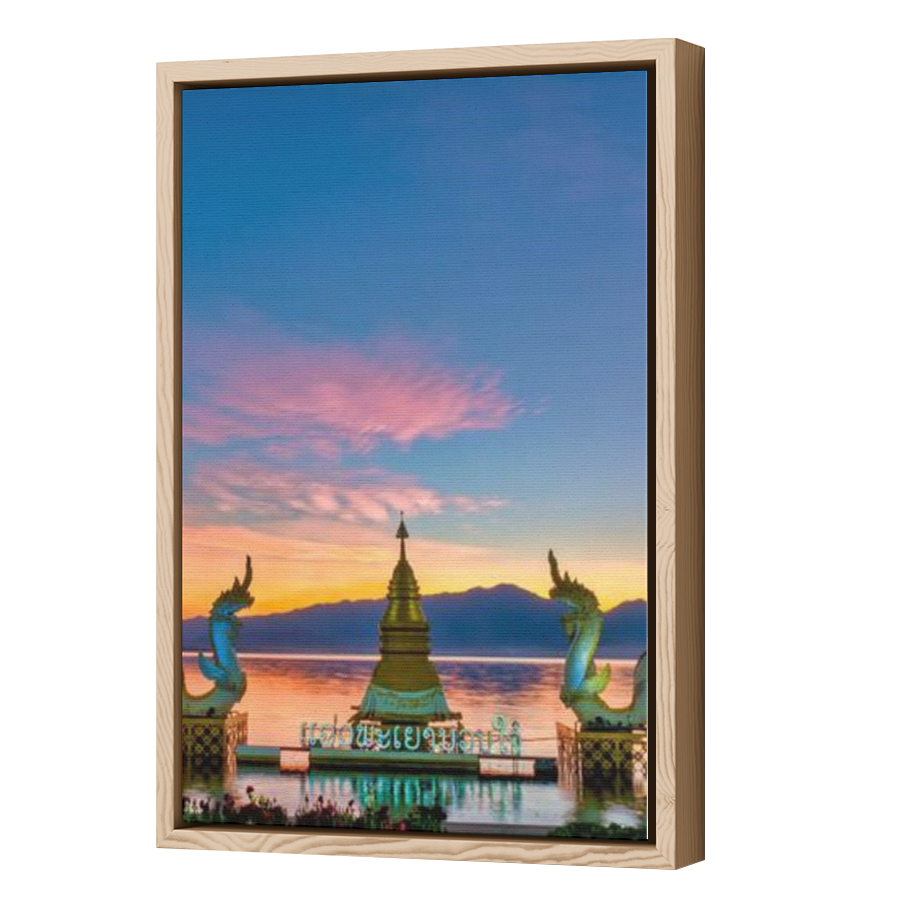 Thumbnail for Canvas - Wood Grain Floating Frame
