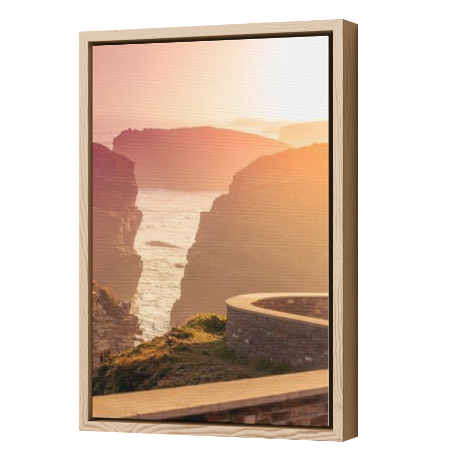 Thumbnail for Canvas - Wood Grain Floating Frame