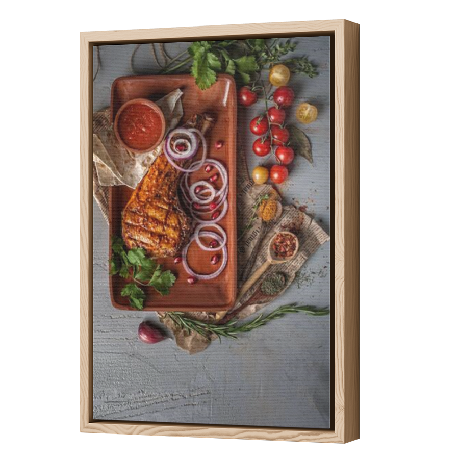 Thumbnail for Canvas - Wood Grain Floating Frame