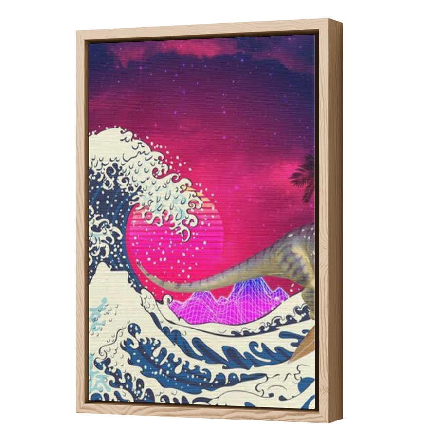 Thumbnail for Canvas - Wood Grain Floating Frame