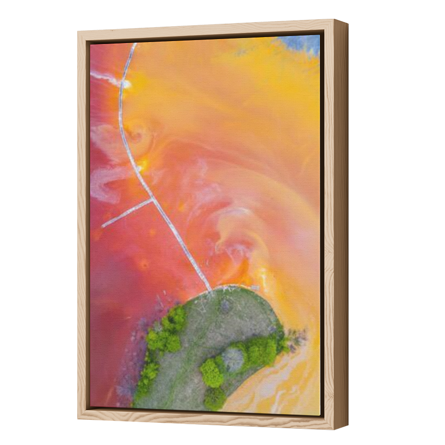 Thumbnail for Canvas - Wood Grain Floating Frame