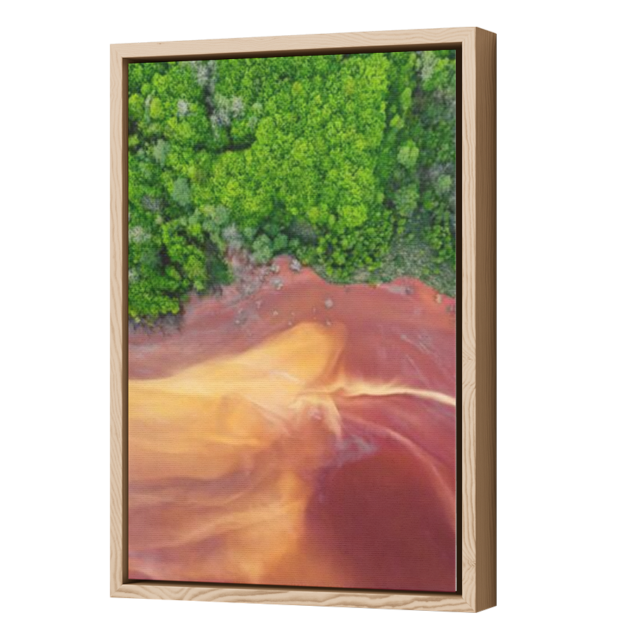 Thumbnail for Canvas - Wood Grain Floating Frame