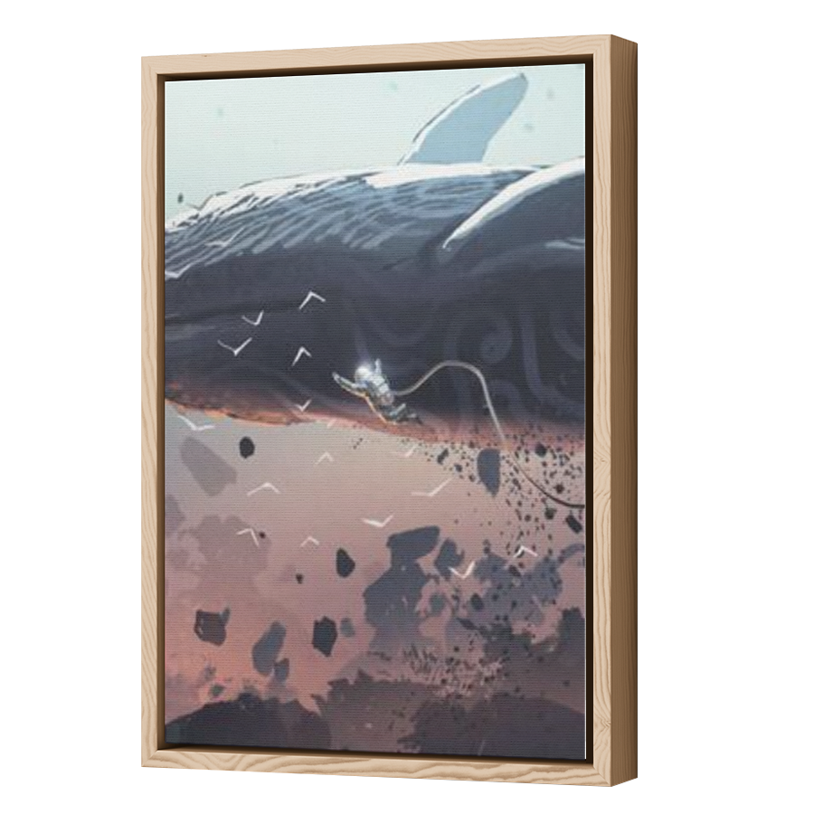Thumbnail for Canvas - Wood Grain Floating Frame