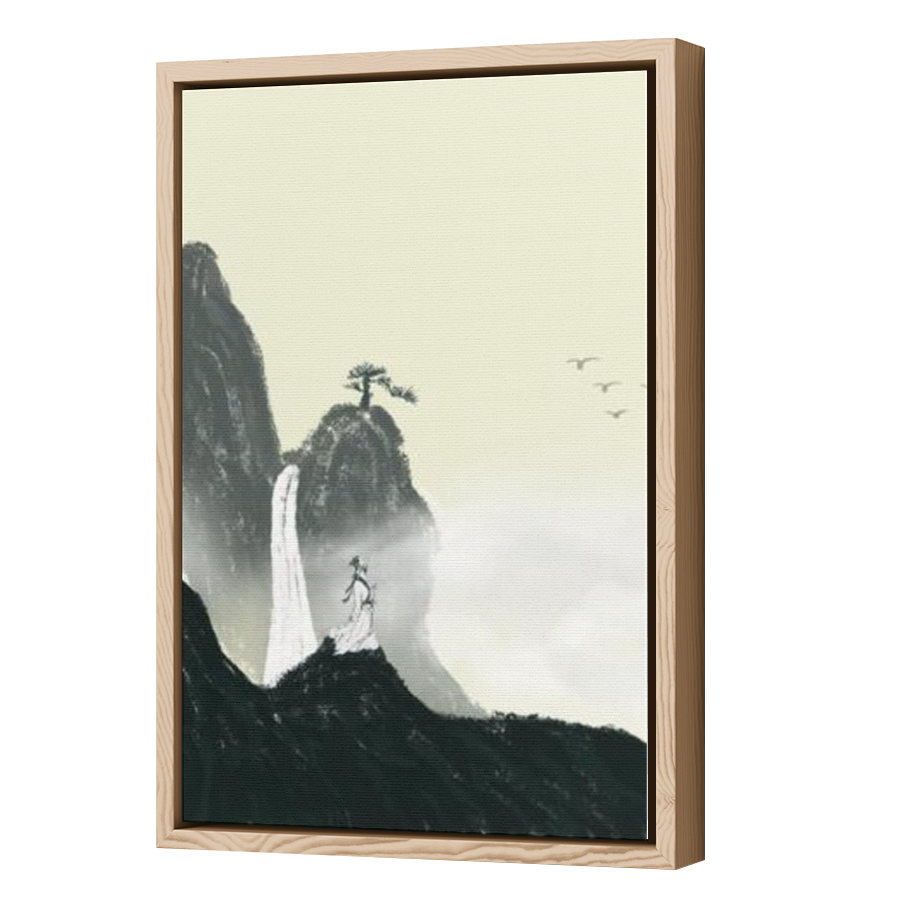 Thumbnail for Canvas - Wood Grain Floating Frame