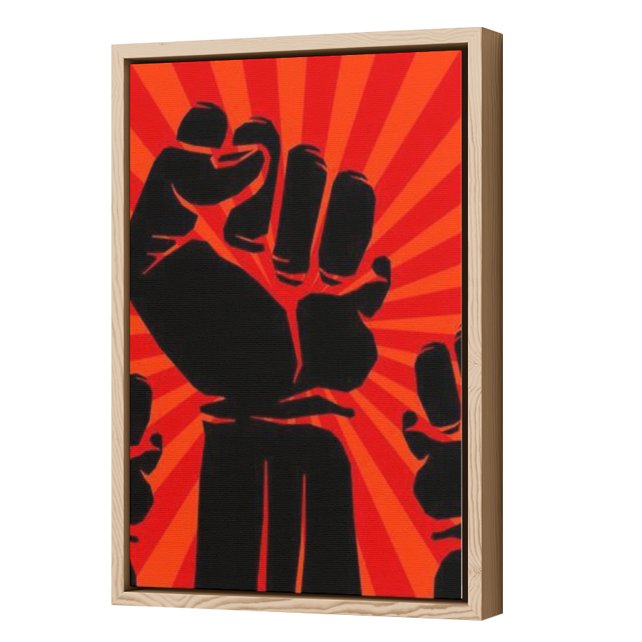Thumbnail for Canvas - Wood Grain Floating Frame