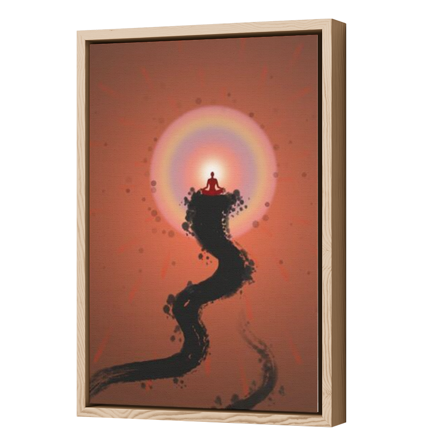 Thumbnail for Canvas - Wood Grain Floating Frame
