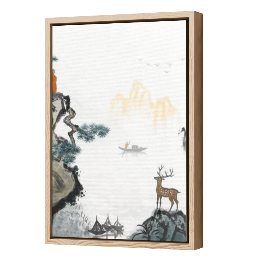 Thumbnail for Canvas - Wood Grain Floating Frame
