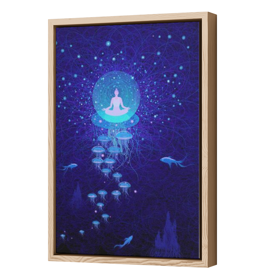 Thumbnail for Canvas - Wood Grain Floating Frame