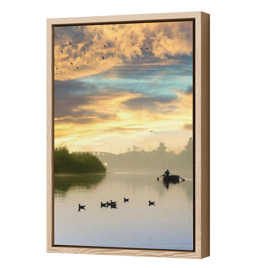 Thumbnail for Canvas - Wood Grain Floating Frame