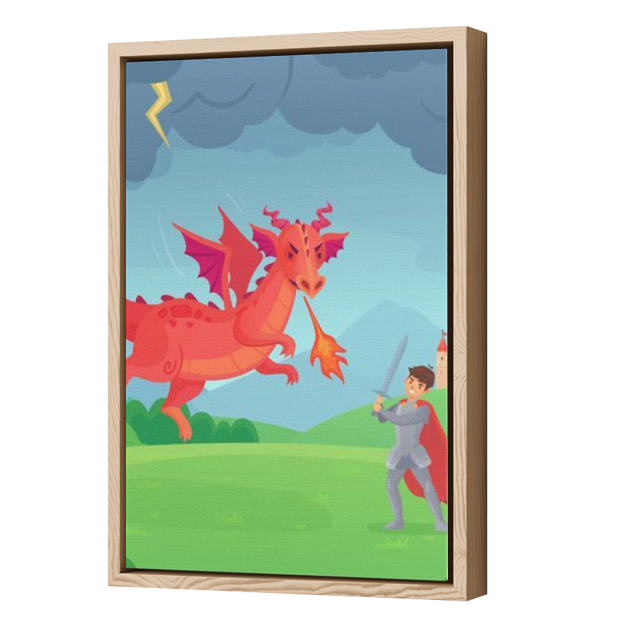 Thumbnail for Canvas - Wood Grain Floating Frame