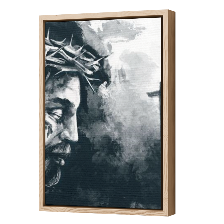 Thumbnail for Canvas - Wood Grain Floating Frame