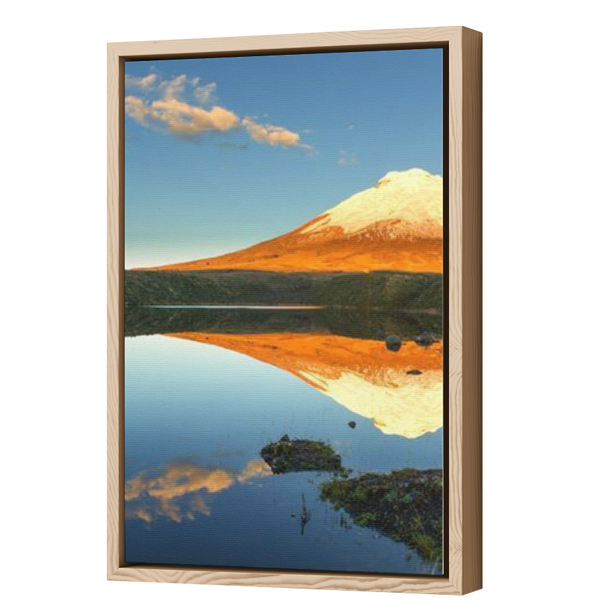Thumbnail for Canvas - Wood Grain Floating Frame