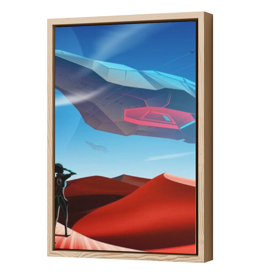 Thumbnail for Canvas - Wood Grain Floating Frame