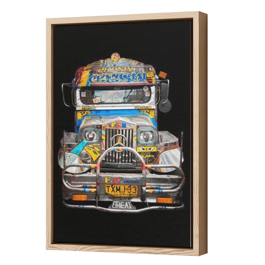 Thumbnail for Canvas - Wood Grain Floating Frame